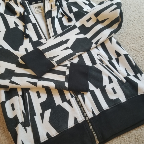 Victoria’s Secret PINK zip up graphic hoodie - Picture 3 of 5